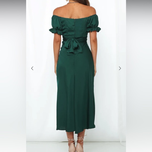 Hello Molly Forest Green MIDI Dress - Picture 2 of 5